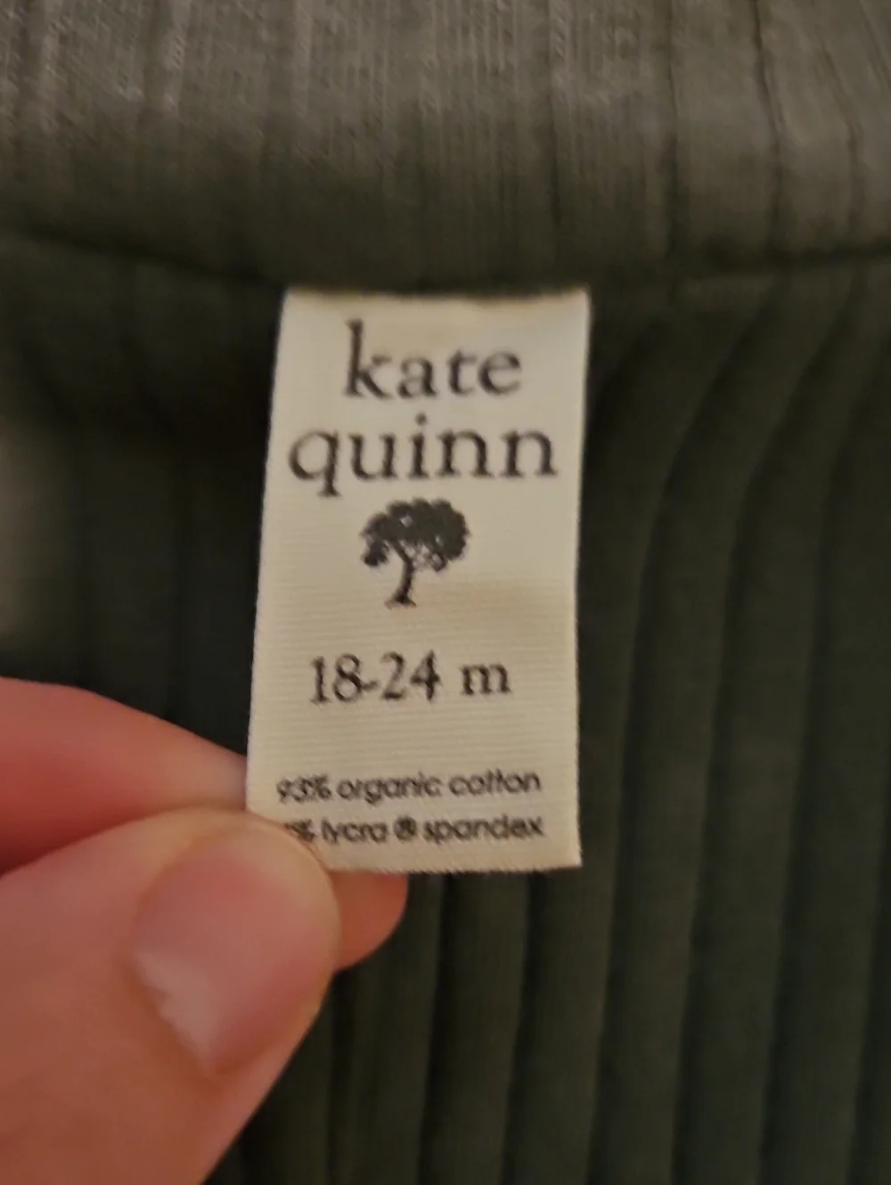 Kate Quinn 18-24M Cotton Ribbed Blazer Jacket Green Button Front